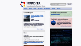 What Nordita.org website looked like in 2022 (1 year ago)