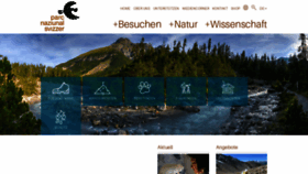 What Nationalpark.ch website looked like in 2022 (1 year ago)
