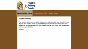 What Napkinfoldingguide.com website looked like in 2022 (1 year ago)