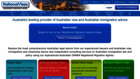 What Nationalvisas.com.au website looked like in 2022 (1 year ago)