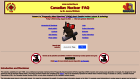 What Nuclearfaq.ca website looked like in 2022 (1 year ago)