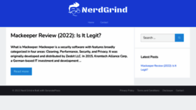 What Nerdgrind.com website looked like in 2022 (1 year ago)