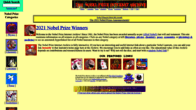 What Nobelprizes.com website looked like in 2022 (1 year ago)