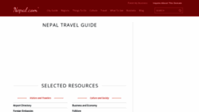 What Nepal.com website looked like in 2022 (1 year ago)