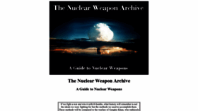 What Nuclearweaponarchive.org website looked like in 2022 (1 year ago)