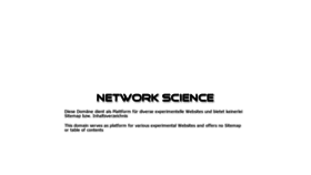 What Network-science.de website looked like in 2022 (3 years ago)