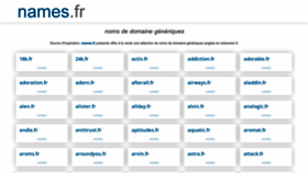 What Names.fr website looked like in 2022 (1 year ago)