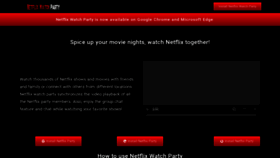 What Netflixwatchparty.us website looked like in 2022 (1 year ago)