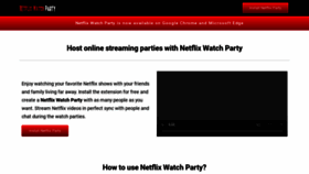 What Netflixwatchparty.live website looked like in 2022 (1 year ago)
