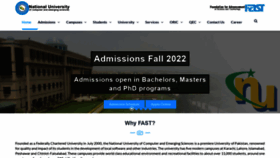 What Nu.edu.pk website looked like in 2022 (1 year ago)