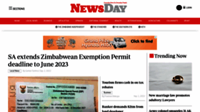 What Newsday.co.zw website looked like in 2022 (1 year ago)