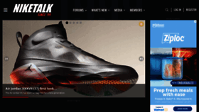 What Niketalk.com website looked like in 2022 (1 year ago)