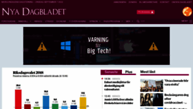 What Nyadagbladet.se website looked like in 2022 (1 year ago)
