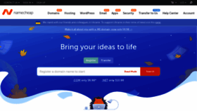 What Namecheap.com website looked like in 2022 (1 year ago)