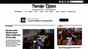 What Navajotimes.com website looked like in 2022 (1 year ago)