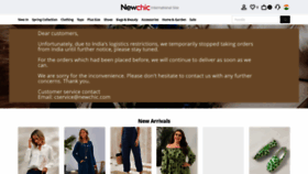 What Newchic.in website looked like in 2022 (1 year ago)