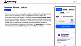 What Numlookup.com website looked like in 2022 (1 year ago)