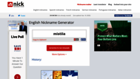 What Nicknamemaker.net website looked like in 2022 (1 year ago)