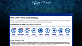 What Nexttarot.com website looked like in 2022 (1 year ago)