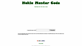 What Nokiamastercode.com website looked like in 2022 (1 year ago)