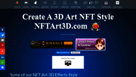 What Nftart3d.com website looked like in 2022 (1 year ago)