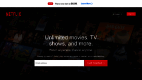 What Netfilx.com website looked like in 2022 (1 year ago)