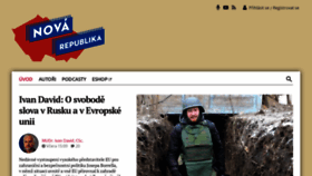What Novarepublika.cz website looked like in 2022 (1 year ago)