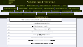 What Nombresparafreefire.net website looked like in 2022 (3 years ago)