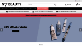 What No7beauty.com website looked like in 2023 (1 year ago)