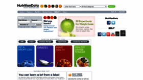 What Nutritiondata.self.com website looked like in 2023 (1 year ago)