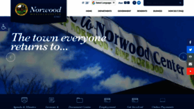 What Norwoodma.gov website looked like in 2023 (1 year ago)