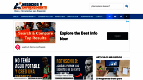 What Negociosyemprendimiento.org website looked like in 2023 (2 years ago)