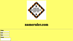 What Nameruler.com website looked like in 2023 (2 years ago)