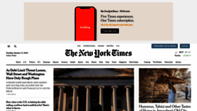 What Newyorktimes.com website looked like in 2023 (1 year ago)