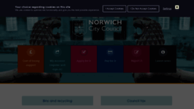 What Norwich.gov.uk website looked like in 2023 (1 year ago)