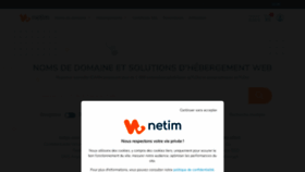 What Netim.fr website looked like in 2023 (1 year ago)