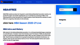 What Nba4free.live website looked like in 2023 (1 year ago)
