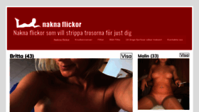 What Naknaflickor.org website looked like in 2023 (1 year ago)