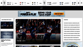 What Nhl.com website looked like in 2023 (1 year ago)