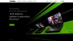 What Nvidia.com website looked like in 2023 (1 year ago)