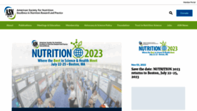 What Nutrition.org website looked like in 2023 (1 year ago)