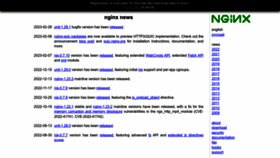 What Nginx.org website looked like in 2023 (1 year ago)