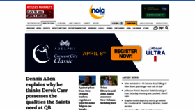 What Nola.com website looked like in 2023 (1 year ago)