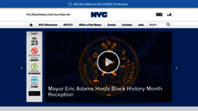 What Nyc.gov website looked like in 2023 (1 year ago)