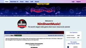 What Ninsheetmusic.org website looked like in 2023 (1 year ago)