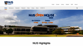 What Nus.edu website looked like in 2023 (1 year ago)