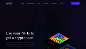 What Nftfi.com website looked like in 2023 (1 year ago)