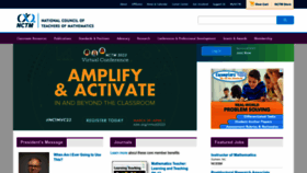 What Nctm.org website looked like in 2023 (1 year ago)