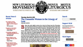 What Newliturgicalmovement.org website looked like in 2023 (1 year ago)