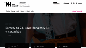 What Nowehoryzonty.pl website looked like in 2023 (1 year ago)